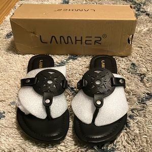 Black sandals, women’s size 8, NWT